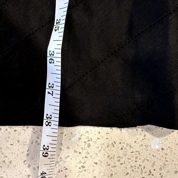 Chico's Black Wide Strap Linen Blend Sleeveless Midi Dress Size 2  Resort - Picture 7 of 7